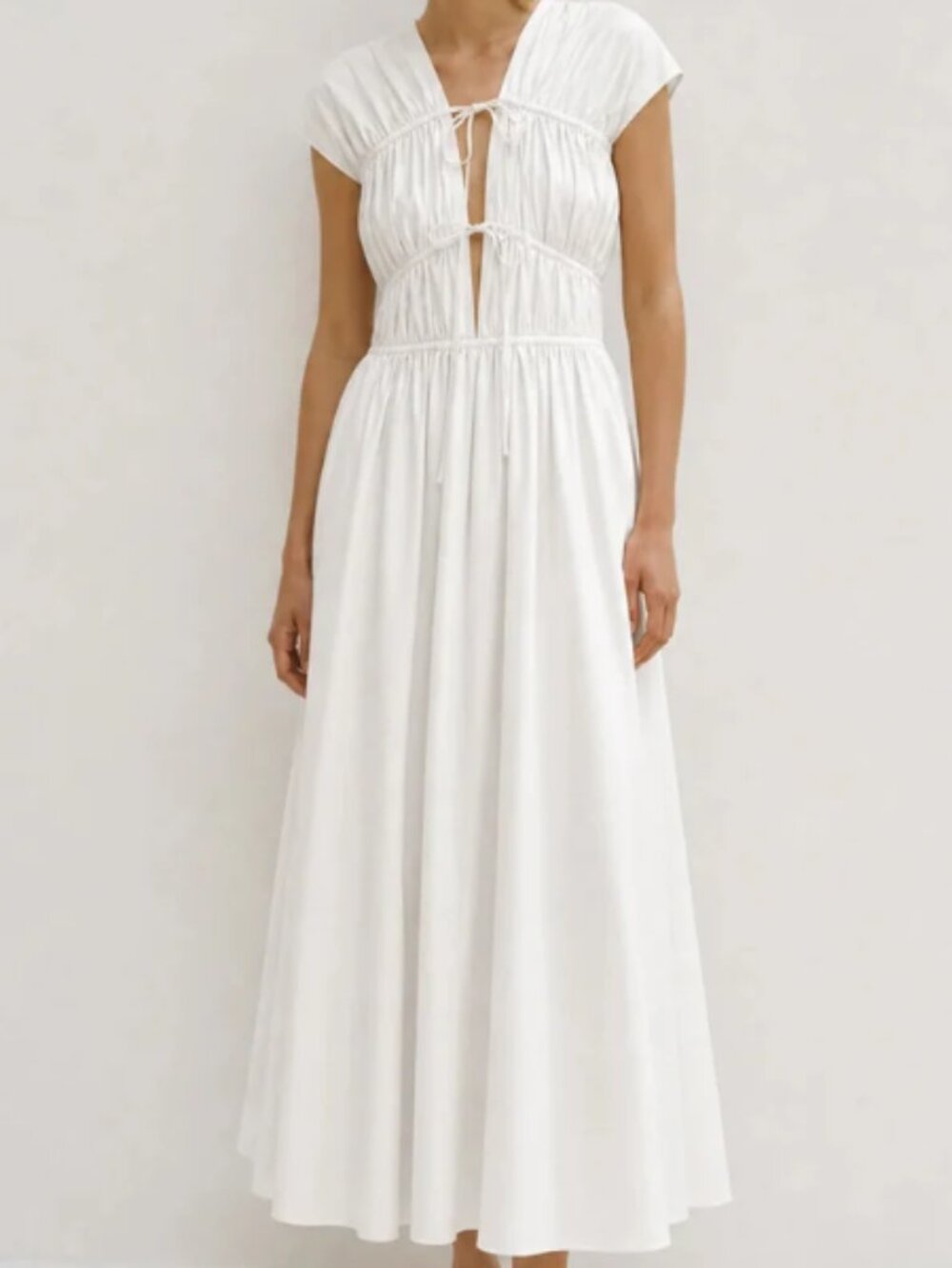 TOVE Ceres Organic Cotton Midi Dress White
